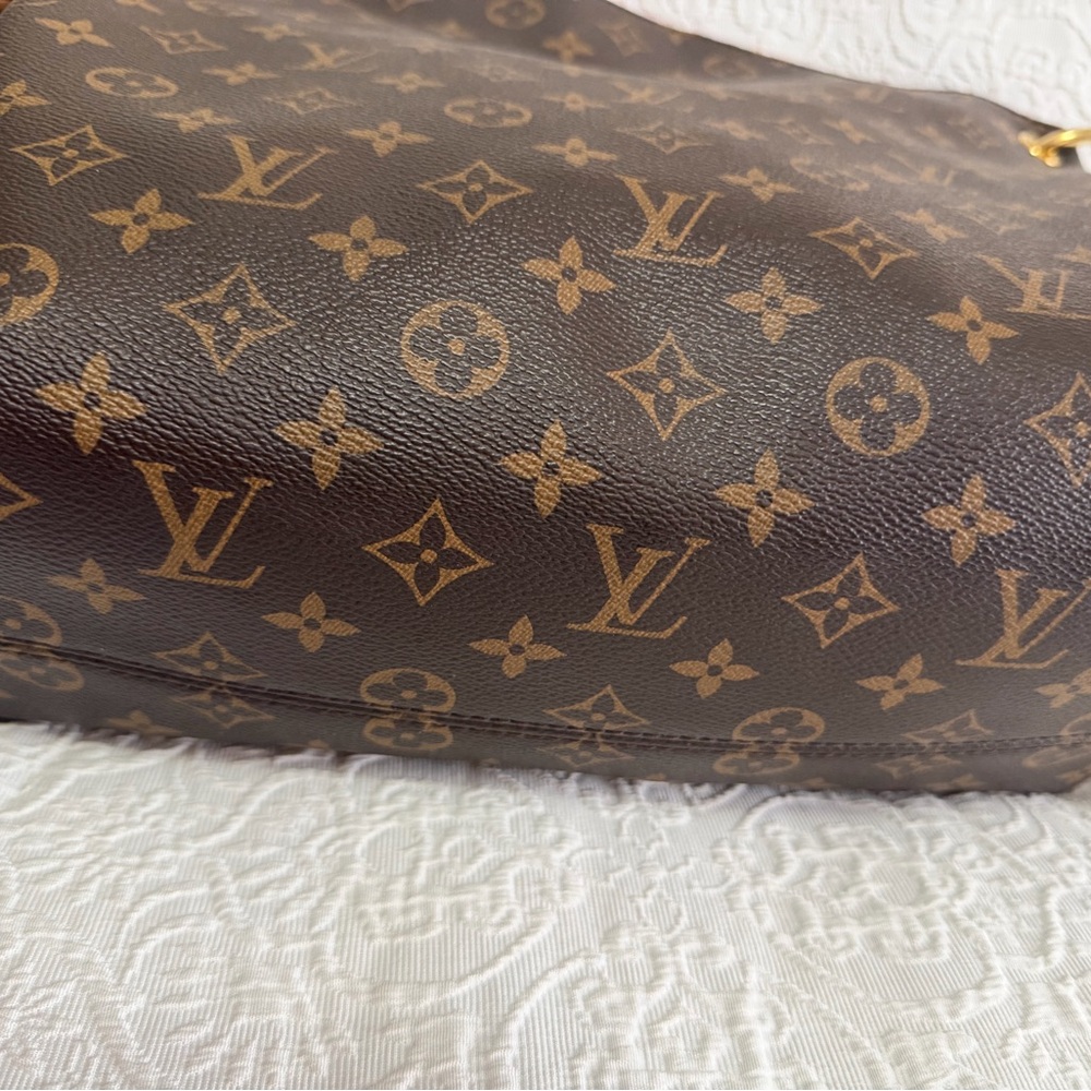 Louis Vuitton Graceful Monogram Shoulder Bag in Brown with Pink Interior - Picture 8 of 13